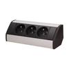 Furniture Socket - ORNO - 3X2P+Z - 3 Sockets 2P+T (Type E) - 230V 3680W - IP20
