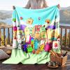 Warm Flannel Blanket Numberblocks Pattern, Lightweight Comfortable Throw Blanket for Bed Sofa Use