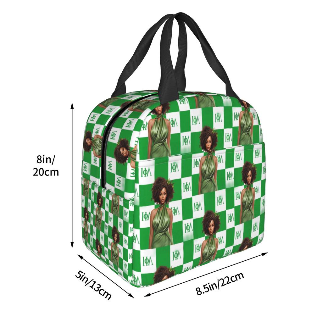 Iota Phi Lambda 1929 Insulated Lunch Bags for Camping Travel African American Business Woman Portable Thermal Cooler Lunch Box