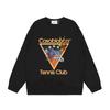 American Trendy Brand Casablanca Crew Neck Sweater Hoodie Men's Couple Ins Autumn and Winter Thickened Long-sleeved Women's T