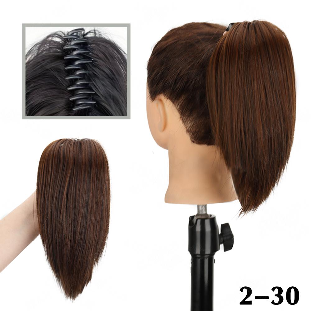 MERISIHAIR Extensions de cheveux synthétiques en désordre, postiches lisses pour femmes, pince à griffes, queue de cheval, pour usage quotidien