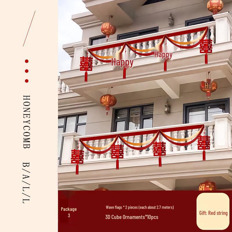 Outdoor Balcony Wedding Flower Decoration for Railings