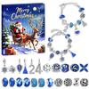 24pcs Christmas Advent Calendar Bracelet Set Christmas Countdown Advent Calendar Charm Bracelets 24 Days DIY Xmas Bracelets Set