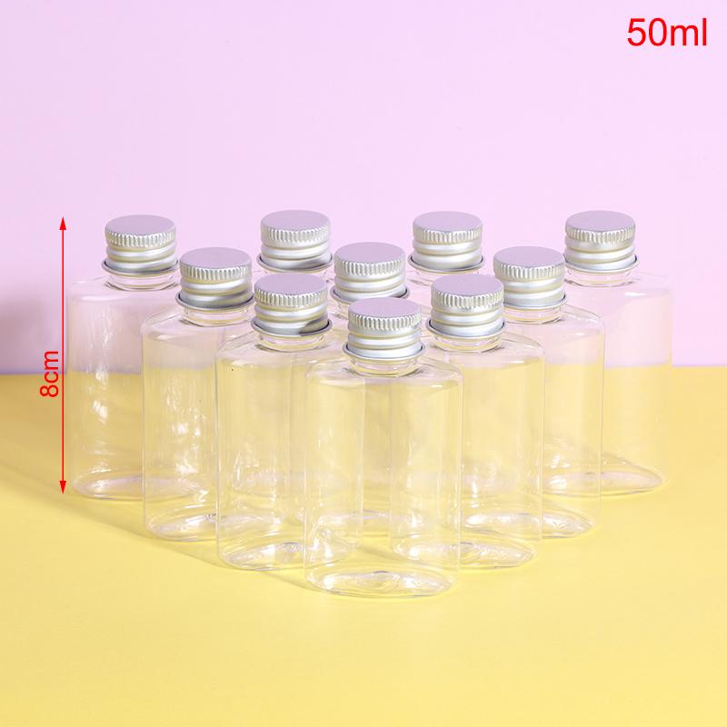 

10 шт. 50/150 мл Пустая пластиковая бутылка для воды для гостей Многоразовая Портативная Подарок на вечеринку Контейнер для путешествий Диспенсер для макияжа 50ml