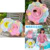 Kids Swim Ring Cartoon Pvc Inflatable Float Sponge Bottom Flower Pool Ring For Children