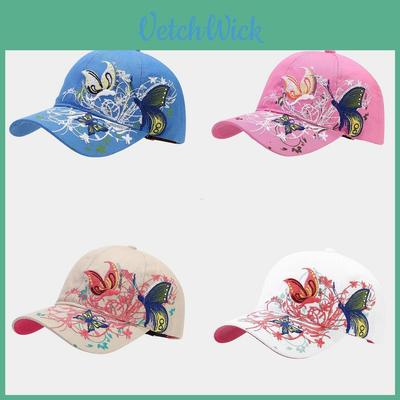 Highquality Butterfly Embroidery Baseball Hat For Outdoor Sunshade And Breathability