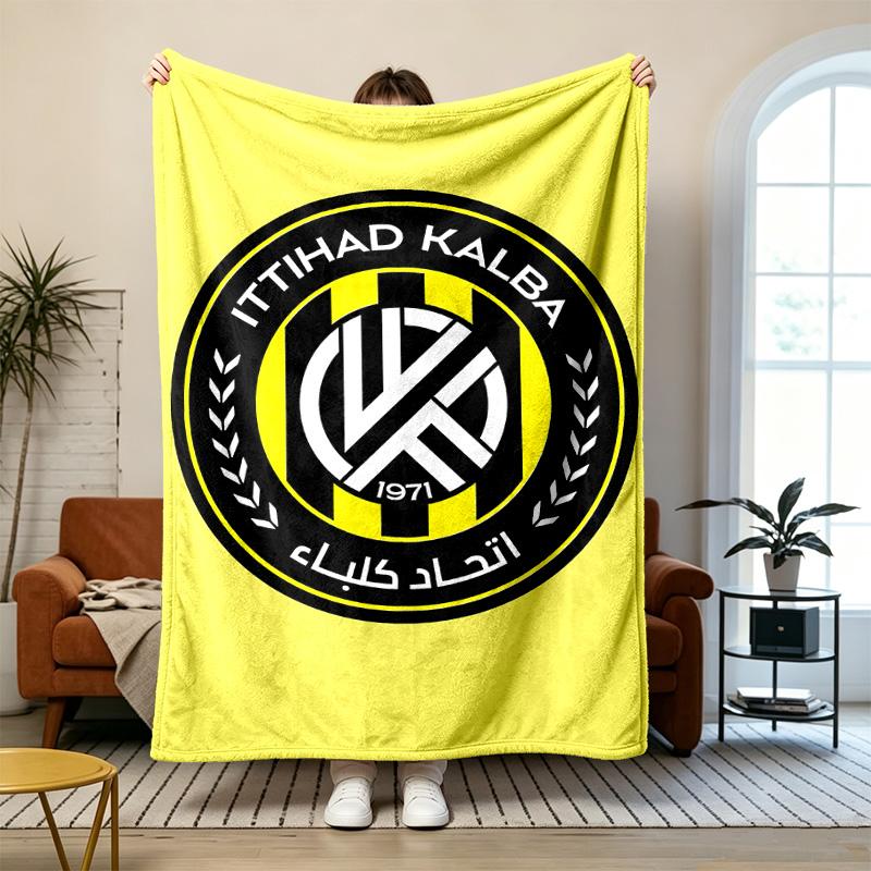 Al‑Ittihad FC Soft and Comfortable Flannel Suitable for Sofas Living Rooms Outdoor Camping Travel and Also Makes a Great Anniversary Gif