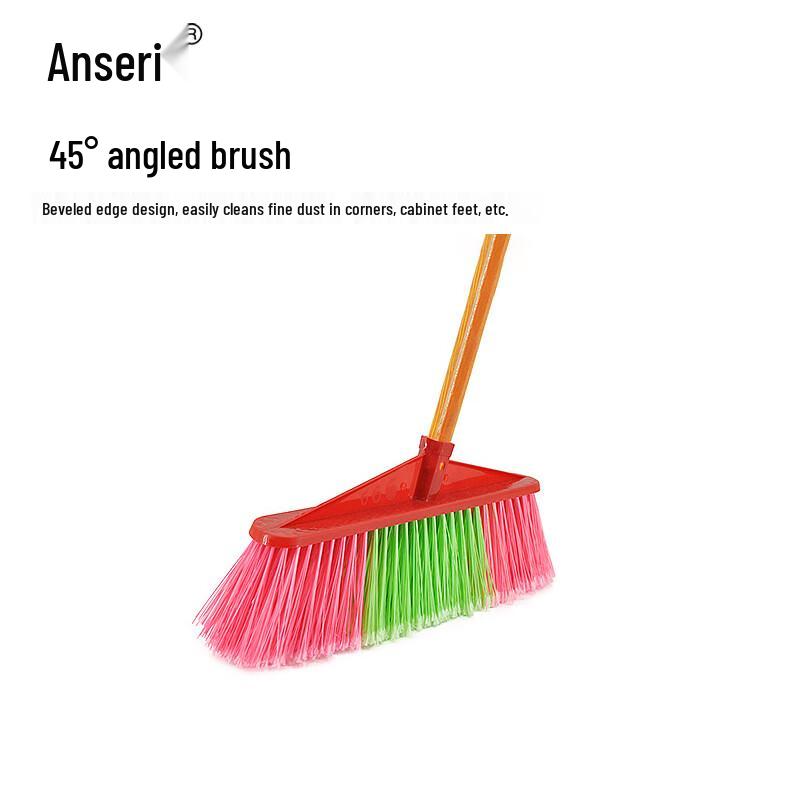 Anserui Wooden Handle Plastic Broom