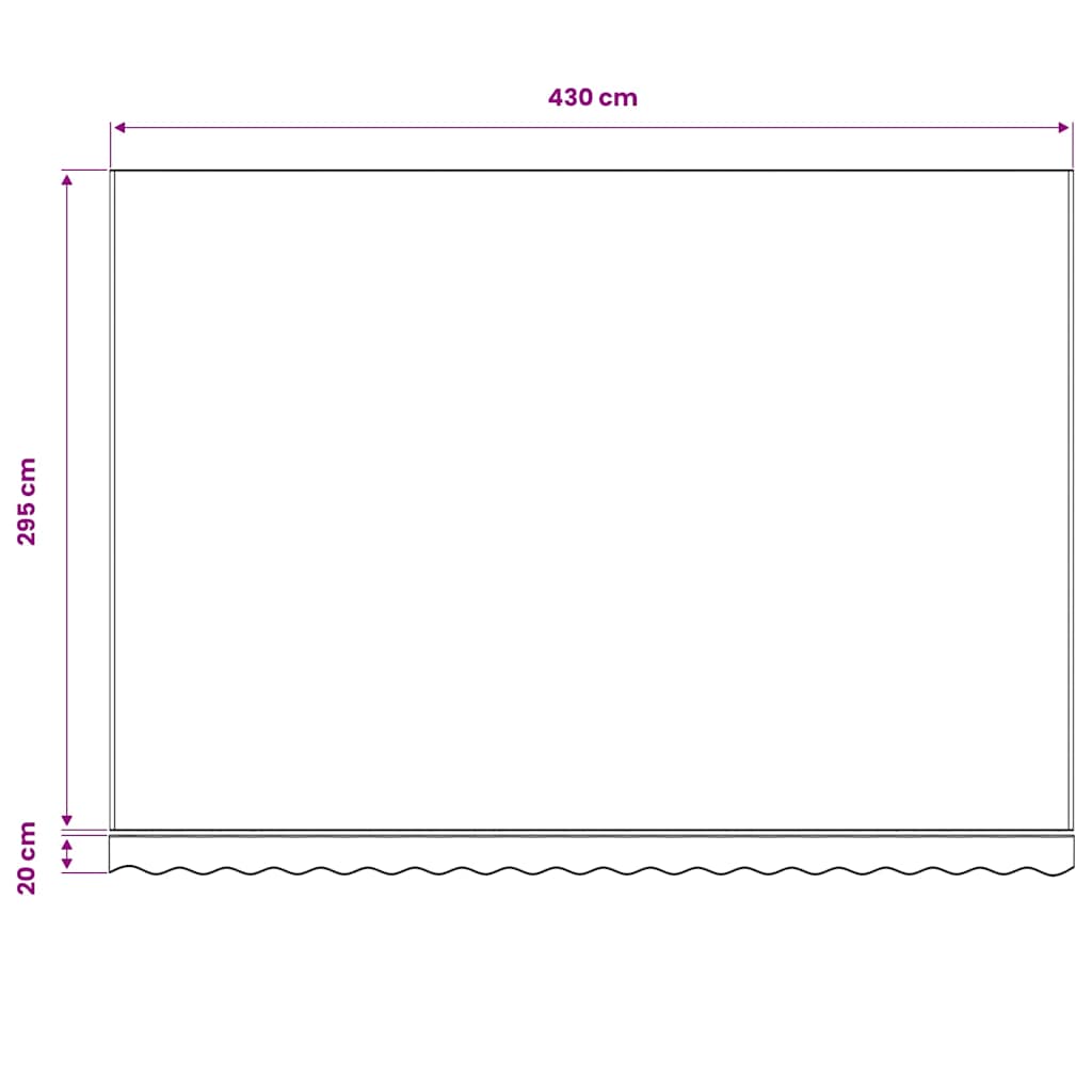 vidaXL Ersatzstoff für Markise Blau und Weiß 430x295 cm Polyester
