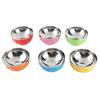 6Pcs Set Color Stainless Steel Bowl Heat Insulation Salad Noodles Bowl for Home Kitchen(13cm S )
