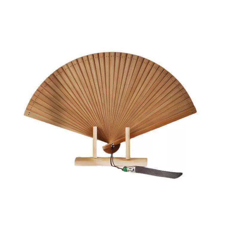 All-Bamboo Folding Fan, New Chinese Style, Mini Fan, Traditional Style, Small Folding Fan for Cheongsam, Retro Portable Folding Fan for Women