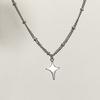 Star Pendant Necklaces Four-pointed Star Chokers Necklaces Hot Girl Women Y2k Jewelry Alloy Material Party Accessories