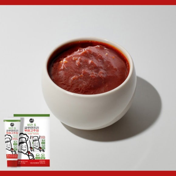 JINMI Vegan&Gluten-Free Stir-Fried Gochujang(Korean Red Chili Paste), 3p X 60g (3 Options)