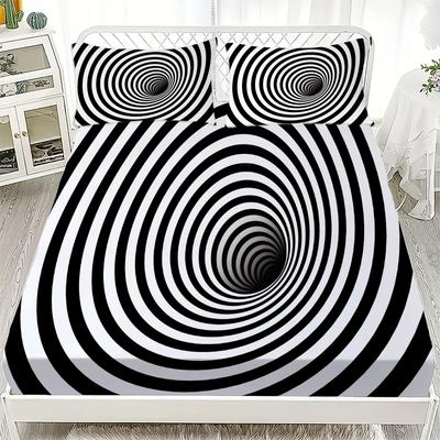 3D Bohemian Style Imagination Print Fitted Sheet Set Soft Breathable Mattress Cover Bedding Set with 1/2 Pillowcases