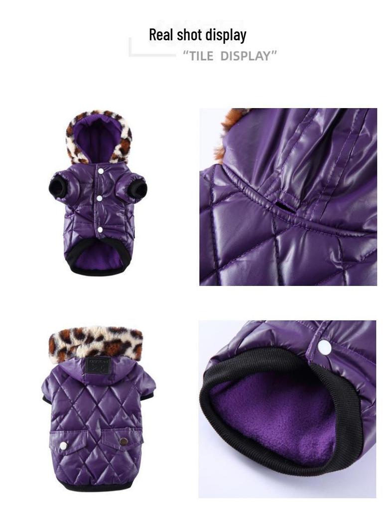 Warm European & American Winter Dog Fur Cotton Coat