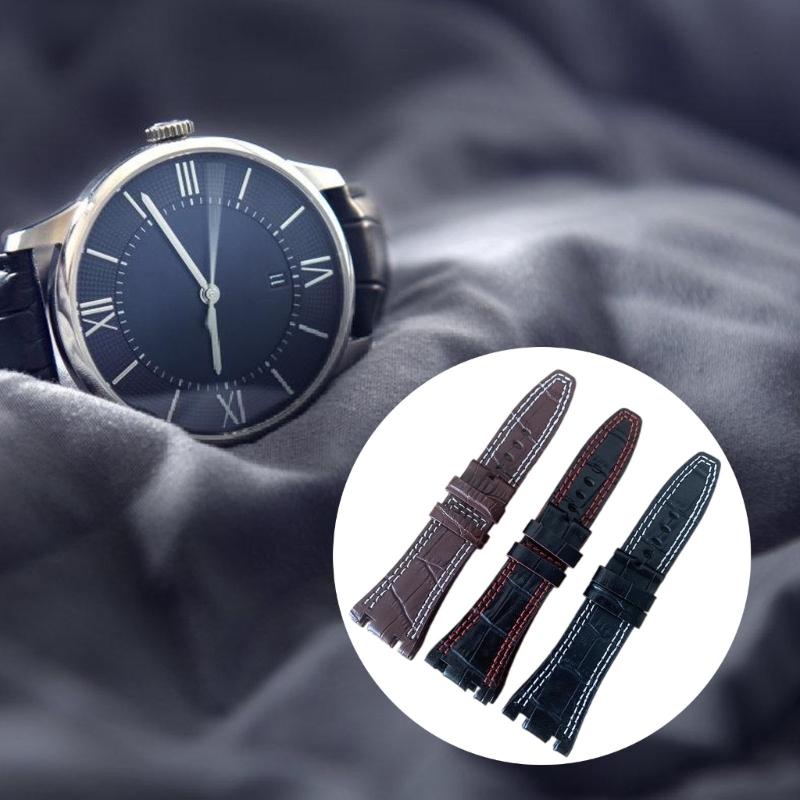 Sweatproof Bracelet Quick Release Strap Leather Band for 28mm Flexible Wristband Adjustable Belt Replacement Band