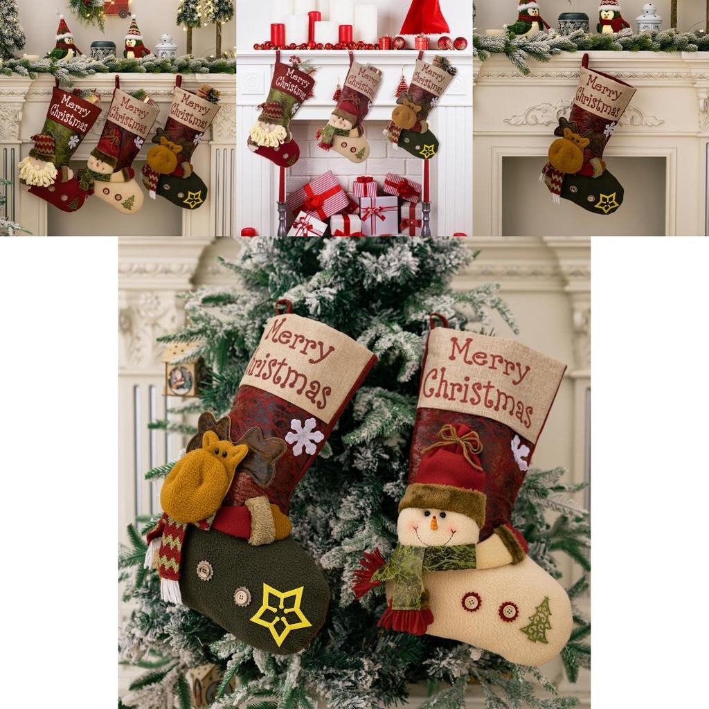 Leather Stylish Highend Christmas Stocking Perfect For Snowman And Reindeer Themed Decor Holiday