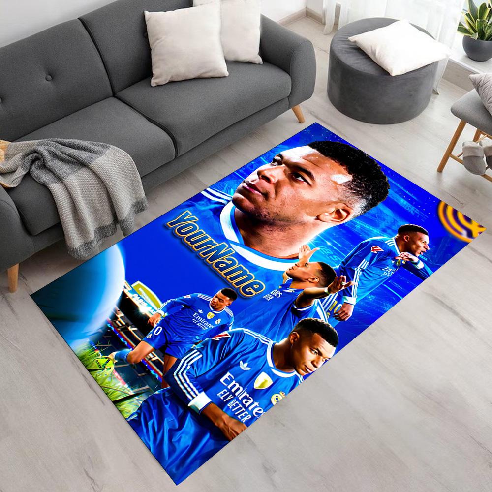 Mbappe Personalized Name Carpet Design for Study Room Foyer Entryway Kitchen Anti-slip Rug Decorate Offices