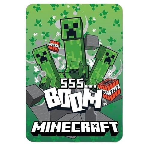 Minecraft Boom Fleece Blanket
