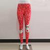 Fashion Christmas Print Fitness Sports Hip Lifting High Waist Bottom Pants Women Yoga Pants