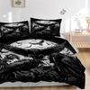 3pcs Anime Raven Moonlight Fantasy Bedding Set - Includes One Quilt Cover and Two Pillowcases (No Core) - Perfect for Bedroom Decor and Guest Room Acc