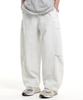 CREAM SODA LAB Wide Cut Rivet Point Elastic Waist Pants Ivory