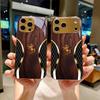 Quilted Gold Horse Electroplated Golden Phone Case For iPhone 18 17Air 17 16 15 14 13 12 11 Pro Max Plus 16E XR 7 8  Glass Cover