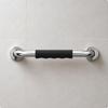 NonSlip Grab Bar with Silicone Grip | Ergonomic Finger Grooves, Polished Stainless Steel, Washroom