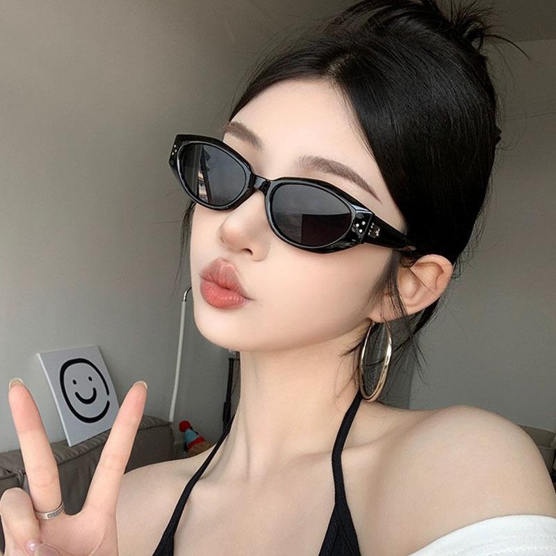 Reisnagel Retro Katzenauge Damen Anti-UV-Sonnenbrille im Influencer-Stil