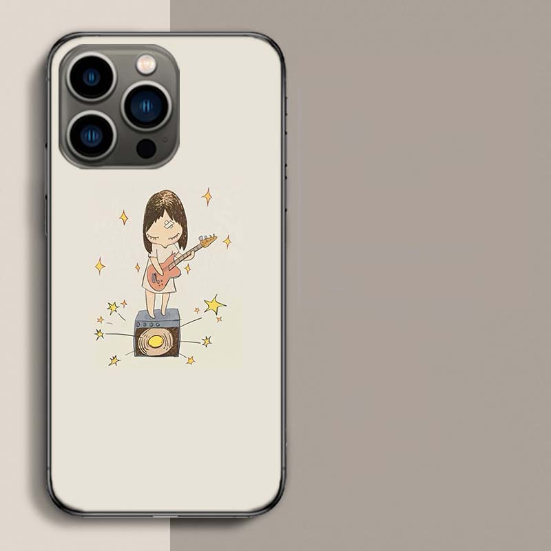 Cute Nara Yoshitomo Art Phone Case For Iphone 17 Air 15 Pro 14 Plus 16 Pro Max 17E 16E 12 13 Mini 11 Cover Cute Fundas