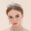 Metal Princess Tiara Round Tiaras Rhinestone Crown Vintage Baroque Crown  Women
