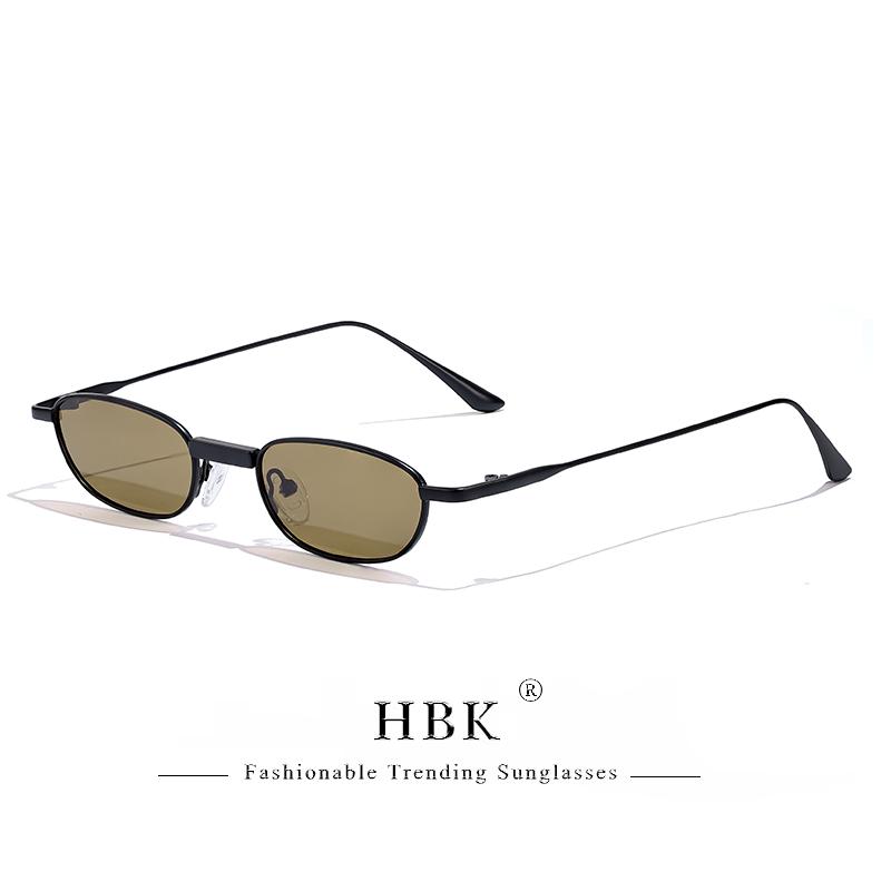 HBK New Retro Polarized Sunglasses Men Small Frame Tac Lenses Punk Sun Glasses Women Fishing Outdoor Party Eyeglasses