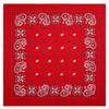 Trifong Bandana Red Paisley Print Handkerchief Adults 100% Cotton Cashew Pattern Unisex Large 55cm X 55cm Red