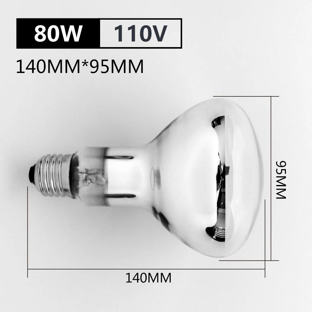 Turtles Accessories Heating Calcium UVA+UVB Imitation Fluorescent Lighting 110V/220V 80W Full Spectrum Sun Lamp Reptile Light
