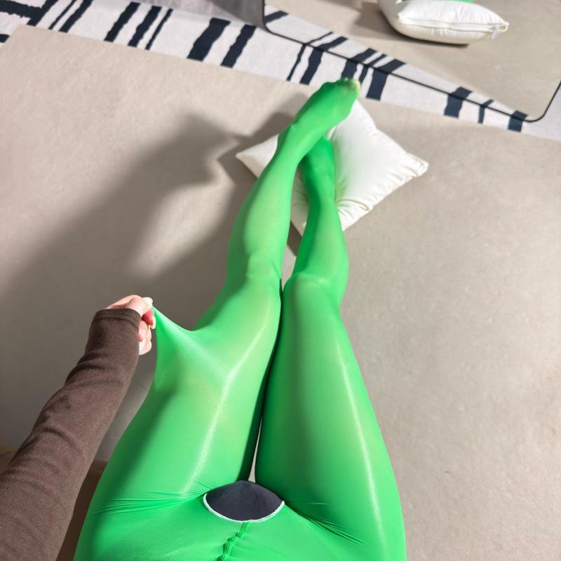 8D Černé Sexy Punčochové kalhoty s rozkrokem z koňského hedvábí - Vysoká elasticita, zeštíhlující, pro krásné nohy