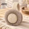 Windproof Ear Warmers Knitted Faux Fur Earmuffs Warm Plush Soft Thickened Fleece Cold Weather Accessories Warmers Protection Headband for