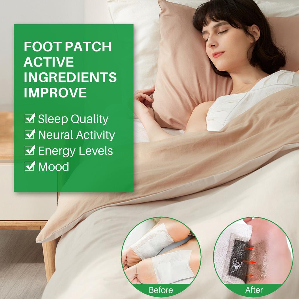 Foot Patch Wormwood Bamboo Charcoal Foot Patch Foot Massage Help Sleep Foot Patch Care 12 Patches