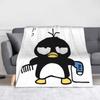 Penguin Anime Badtz Maru Blankets Coral Fleece Plush Printed  Multi-function Soft Throw Blankets for Home Couch Plush Thin Quilt