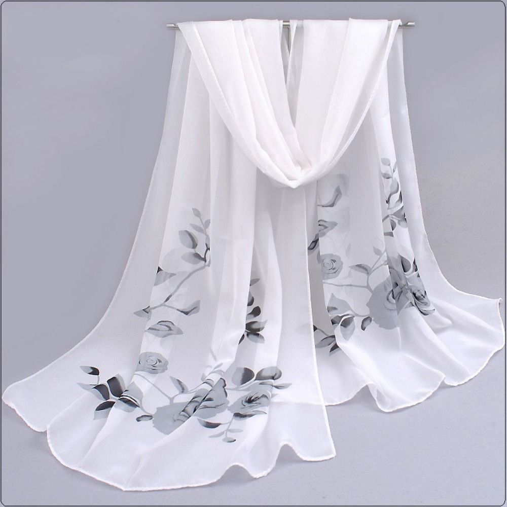 Brand Spring Summer Scarf Luxury Design Long Cape Shawl Fashion Chiffon Scarf  For Women Girls
