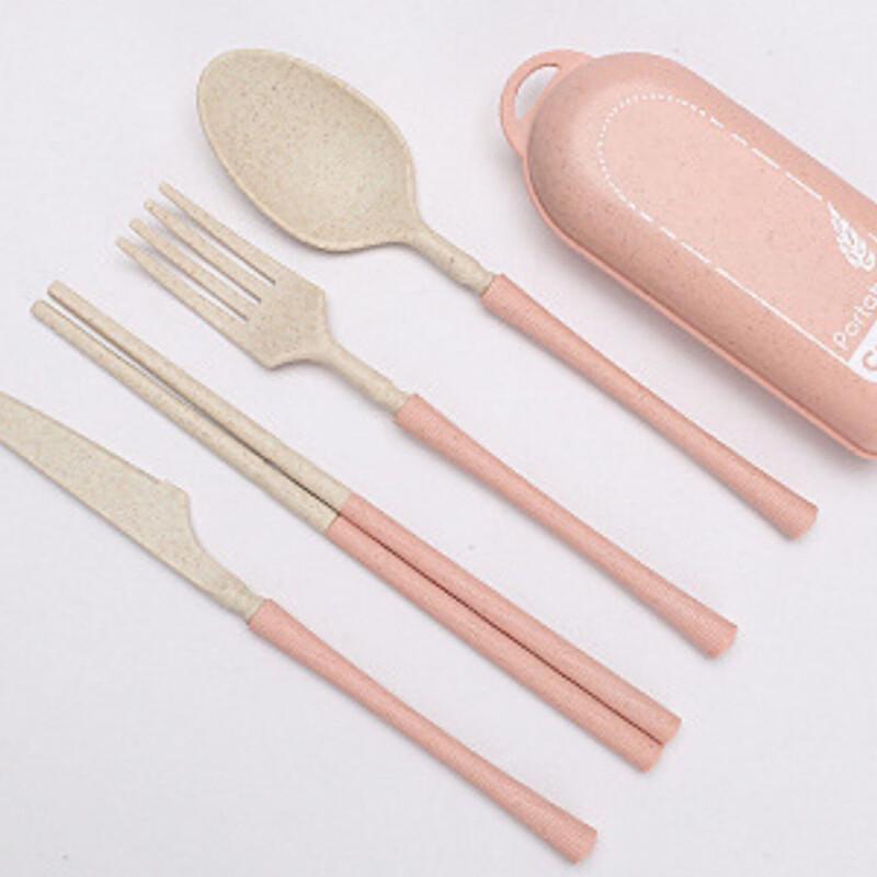 Abay Foldable Wheat Straw Cutlery Set
