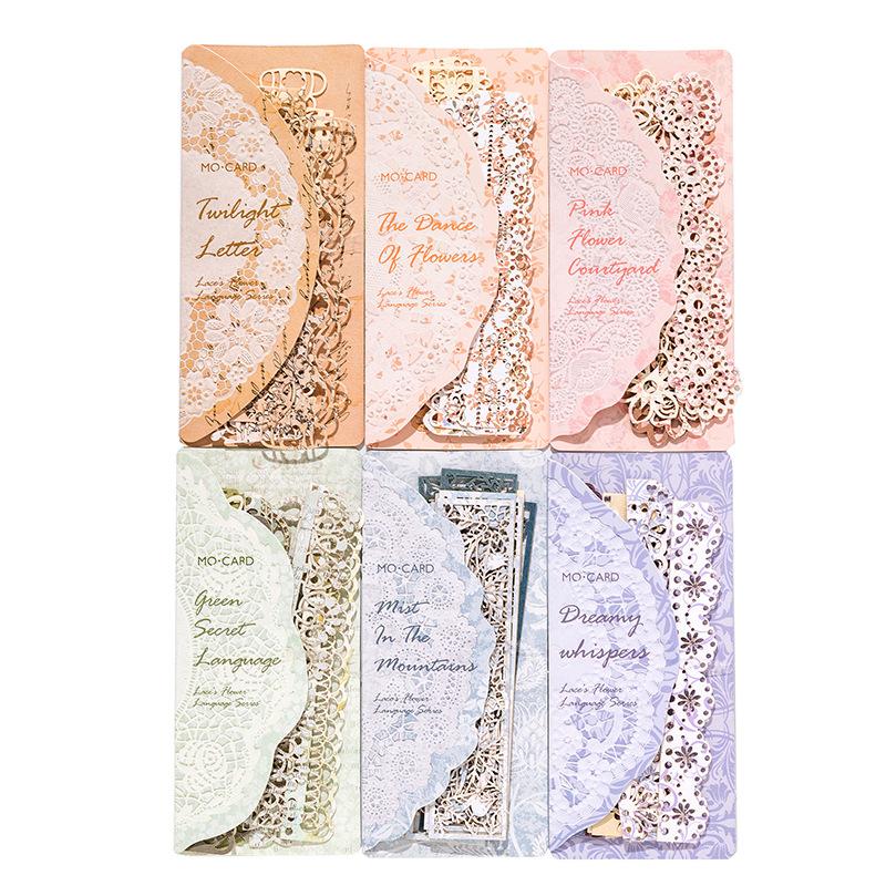 1pack/10pcs Vintage Strip Hollow Lace Material Paper DIY Handmade Album Scrapbooking Decorative Paper Supplies