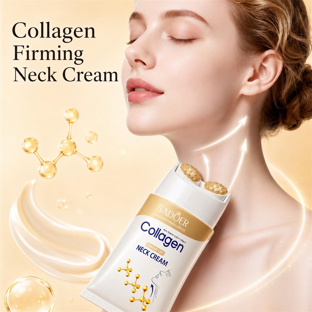 Collagen Roller Neck Massage Cream 110ml Deep Moisturizing Neck Care Facial Mask Improve Skin Fine Lines Dull Korean Skincare