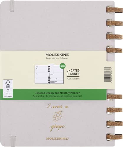 Moleskine undated spiral life planner, hardcover, XL size (20.4cm wide x 25.2cm high), Crushed Grape, DHUNDSPD2312MWH4