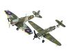 Revell 1/72 Scale German Air Force Messerschmitt Bf109G-10 Vs. Royal Air Force Spitfire Mk.V Battle Set, Plastic Model Kit 03710