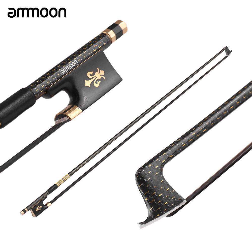 Satın alın 4/4 Violin Fiddle Bow Well Balanced Golden Braided Carbon