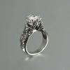 1pc Women's Retro Synthetic Zircon Ring, Exquisite Floral Design Ring, Suitable for Wearing, Holiday Gift Giving