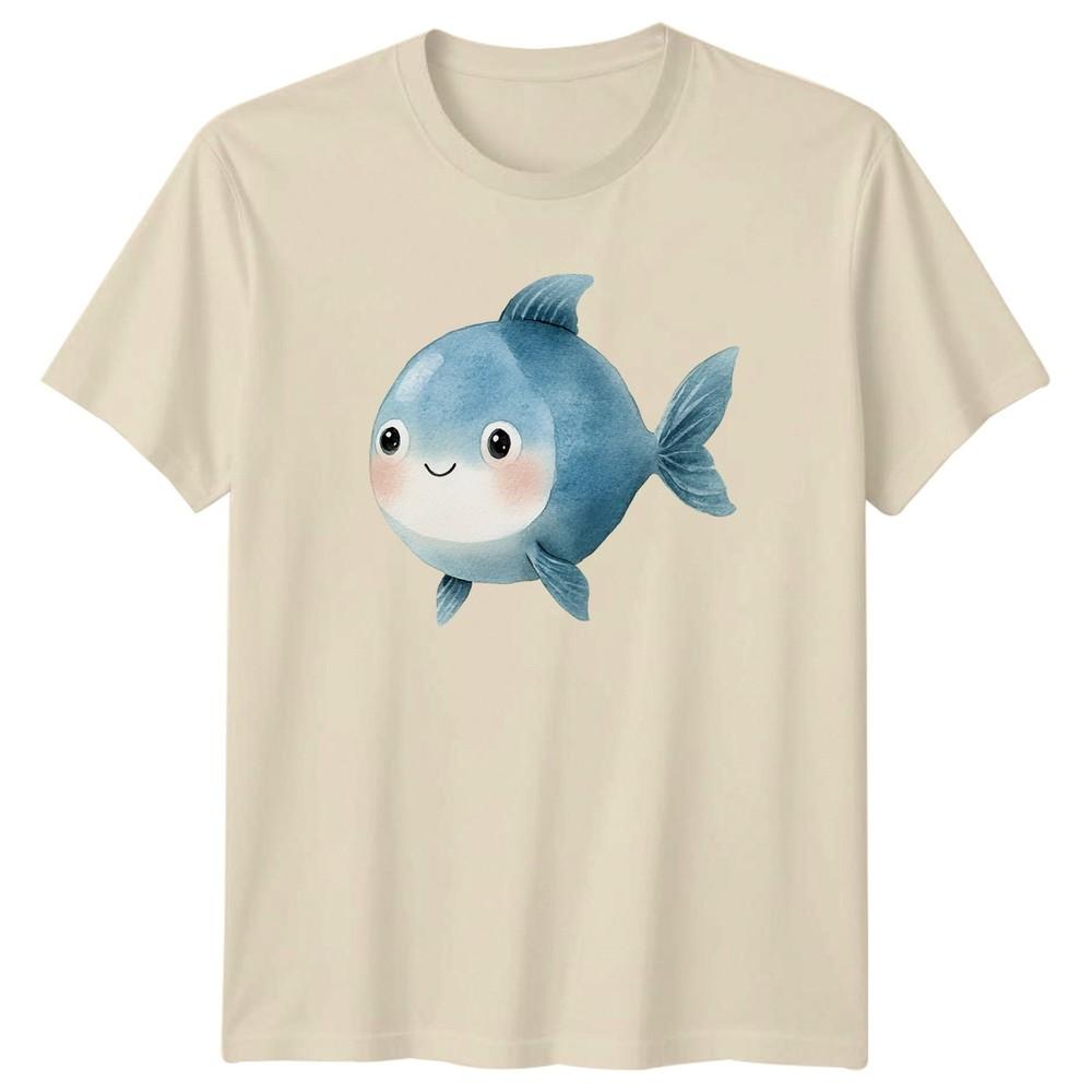 Cute Blue Fish TShirt Marine Life Undersea Birthday Gift For Him And Her