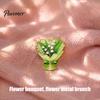Artistic Floral Gift Bouquet Brooch Pin for Women, Enamel Romantic Flower Jewelry, Durable Zinc Alloy Lapel Coats Dresses And Scarves
