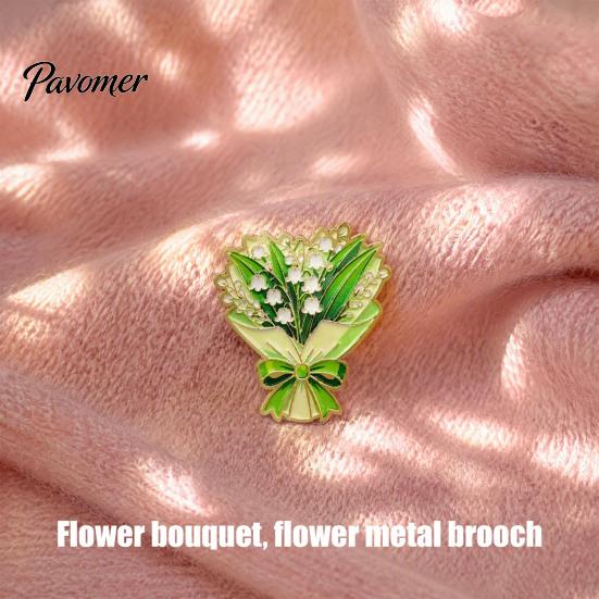 Artistic Floral Gift Bouquet Brooch Pin for Women, Enamel Romantic Flower Jewelry, Durable Zinc Alloy Lapel Coats Dresses And Scarves