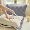 Tafu Velvet Pillow Cover with Ties Anti Slip Pillow Towel Without Shedding Hair Pillow Case Thickened Milk Velvet Pillows Towel